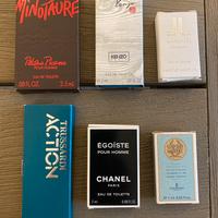 5 fiale prpfumo uomo anni 80-90