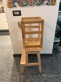 Sgabello/torre per bimbi stile montessoriano