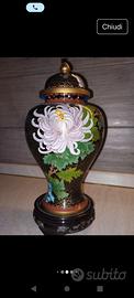 vaso  cloisonnè decorativo 