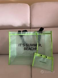 Borsa Shopping Bag Equivalenza Mare Verde