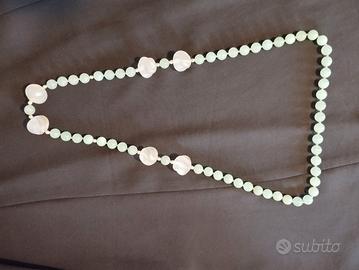 Collana in pietra verde vintage 