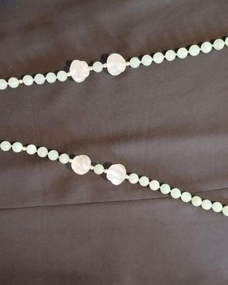 Collana in pietra verde vintage 