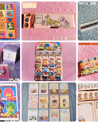 🌈 VINTAGE 1980 cartoleria cancelleria collezione