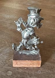 Piccola statuina di Zio Paperone in peltro