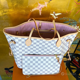 Ballerina Louis Vuitton Neverfull MM rosa azzurra