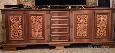 Salotto Completo Vintage anni 60' in legno noce