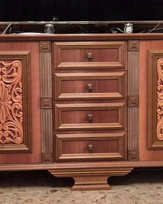 Salotto Completo Vintage anni 60' in legno noce