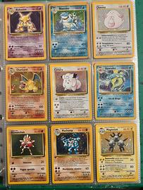 Lotto carte pokemon set base completo 102/102