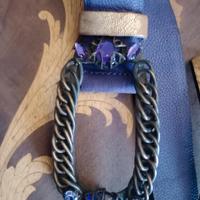 cinta di Alessandra Biagini pelle viola ori