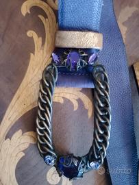 cinta di Alessandra Biagini pelle viola ori