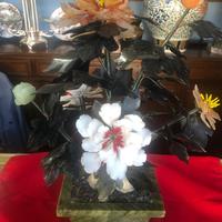 COMPOSIZIONE FLOREALE IN GIADA E PIETRE DURE  '60