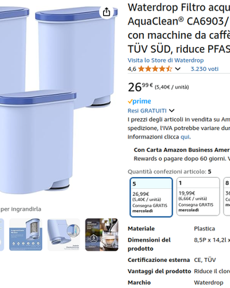 Filtri acqua Saeco