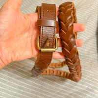 Cintura in pelle, doppio giro Mango (vintage)