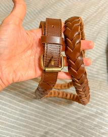 Cintura in pelle, doppio giro Mango (vintage)