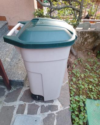 bidone x giardino o accessori, con rotelle 