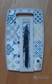 Tagliere e coltello Brandani Black oxidation