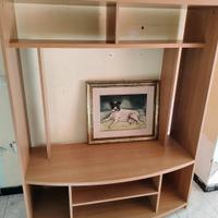 libreria con porta tv