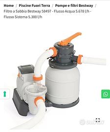 Pompa a sabbia per piscina esterna