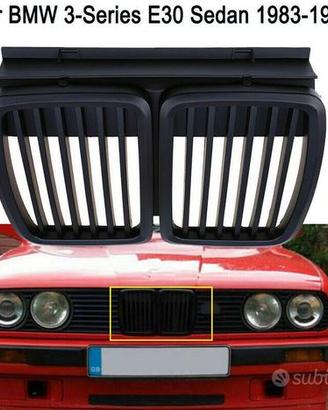 GRIGLIE Anteriori per BMW Serie 3 E30 Nero Opaco