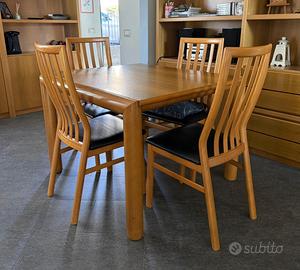 Tavolo allungabile in noce