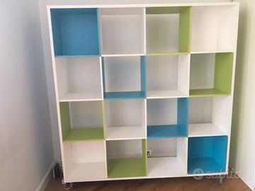 Libreria multiuso con ruote girevole 