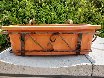 Balconiera in ferro con vaso