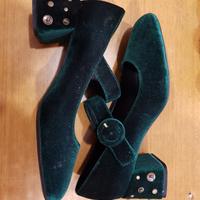 Scarpe velluto verde Geox n. 38 donna