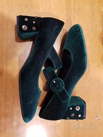 Scarpe velluto verde Geox n. 38 donna