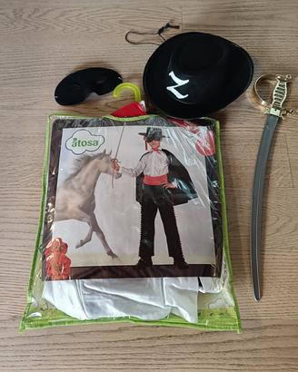 costume carnevale Zorro 7/9 anni 