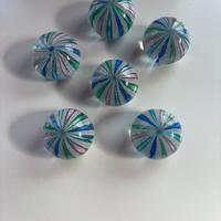 Fermacarte in vetro stile Murano latticino