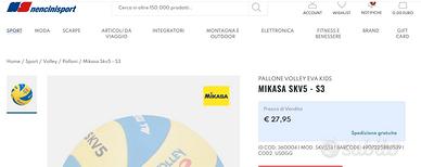 pallone pallavolo minivolley mikasa skv5