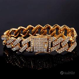 Bracciale cubano unisex in acciaio 