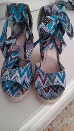 Scarpe con zeppa e lacci Bachata