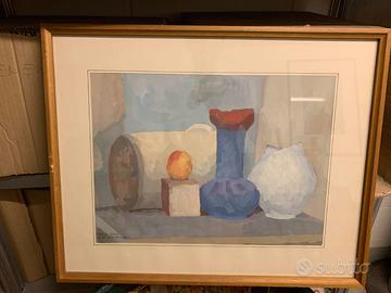 QUADRO ACQUARELLO FIRMATO VINTAGE