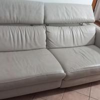 Divano relax elettrico in pelle