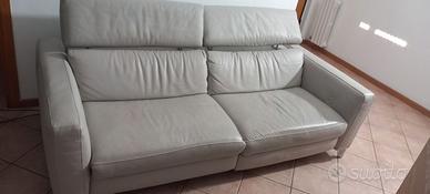Divano relax elettrico in pelle