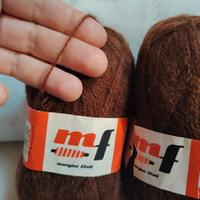 Filato sottile mohair marrone