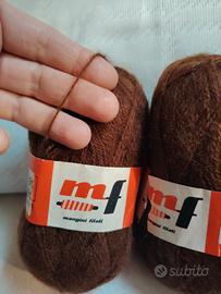 Filato sottile mohair marrone