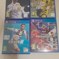 4 GIOCHI PS4 FIFA 17-18-19 - FOOTBALL PES 2020