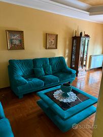 Set 2 divani con tavolino  in marmo e vellutino