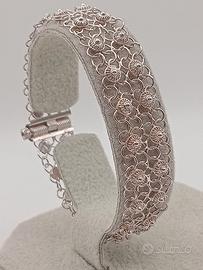 bracciale filigrana sarda argento 925 nido d'ape 