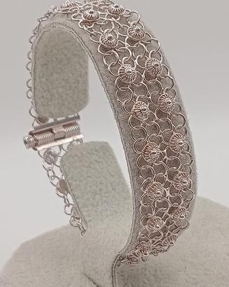 bracciale filigrana sarda argento 925 nido d'ape 