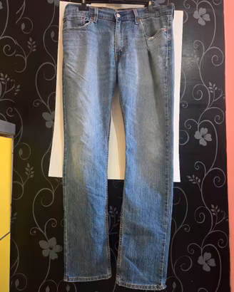 Jeans Levi's 511 Slim W33 L32 Blu Medio Uomo Vinta