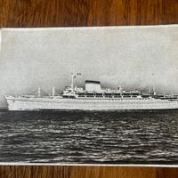 Cartolina motonave Giulio Cesare