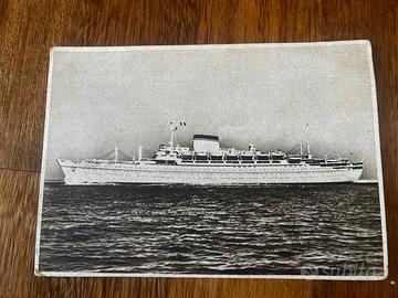Cartolina motonave Giulio Cesare