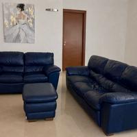 divani 3+2posti+pouf in pelle chateau d'ax