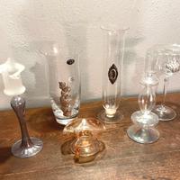 Vasi e candelabri in Vetro Murano e Boemia