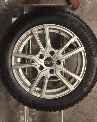Cerchi PSW con pneum.inver. MICHELIN 205/55 R 16