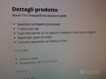 Borsa Tru Trussardi nuova