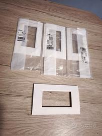 4 Bticino Placca Quadra Piatta Livinglight, Bianco